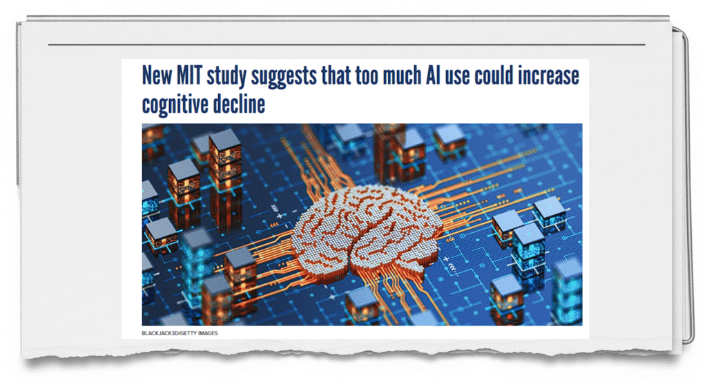 New MIT study suggests that too much Al use could increase cognitive decline