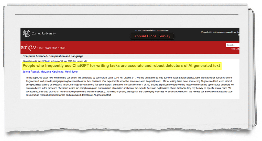 People who frequently use ChatGPT for writing tasks are accurate and robust detectors of Al-generated text